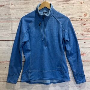 Patagonia Women's R1 Flash Polartec Fleece 1/4 Zip Pullover in Blue Sz L